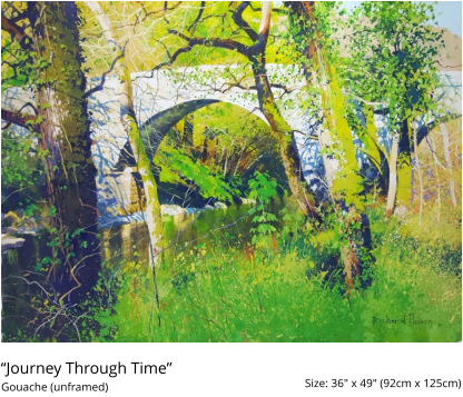 “Journey Through Time”  Size: 36" x 49" (92cm x 125cm)  Gouache (unframed)